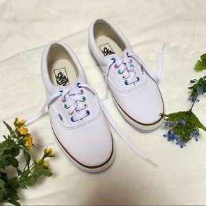 NWOT Vans Doheny White Canvas Pastel Eyelets